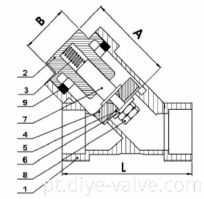 stainless steel Y check valve